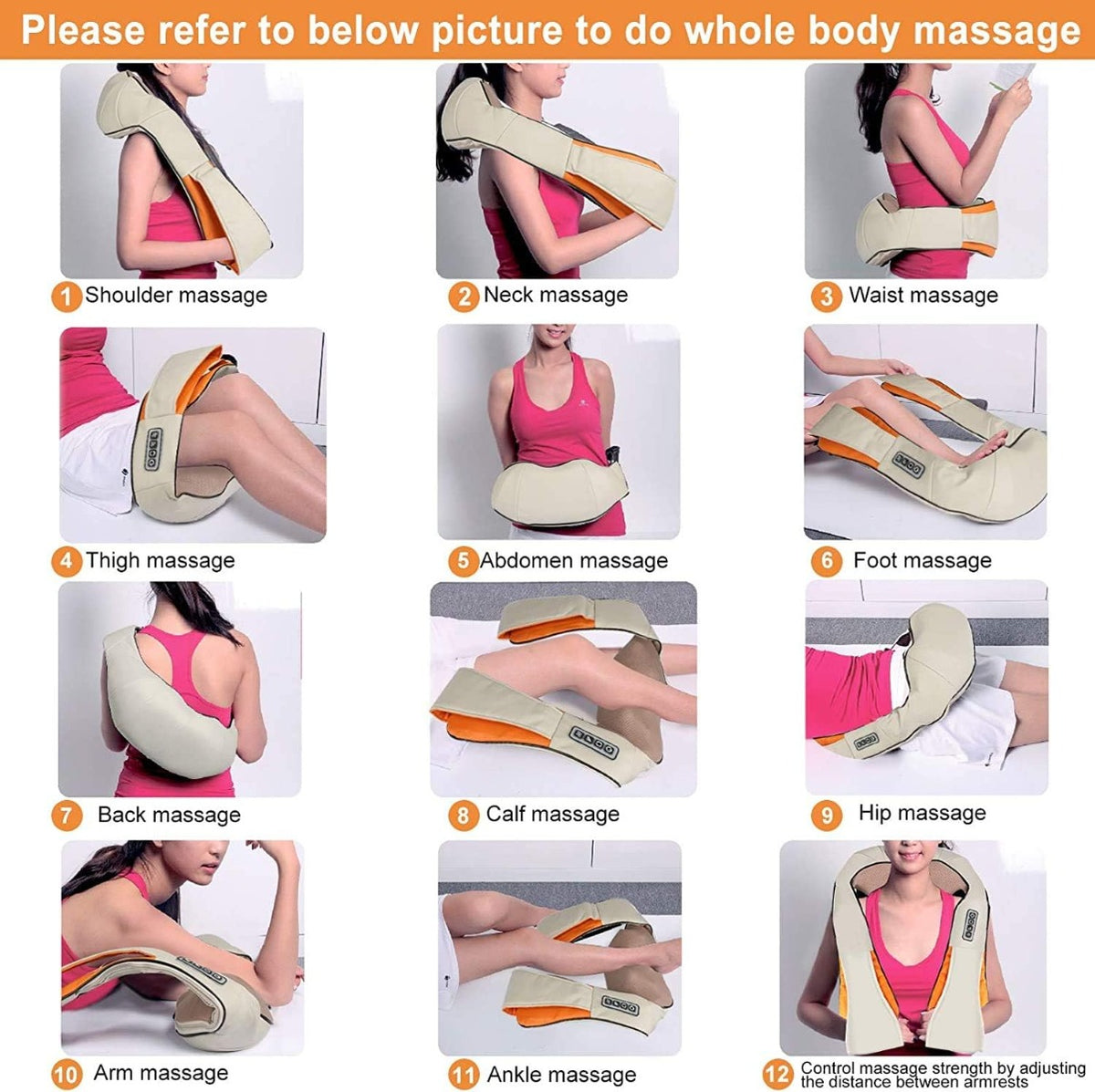 Massaggiatore Cervicale e Schiena con Funzione Shiatsu e Riscaldamento