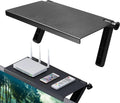 Supporto monitor staffa router pieghevole, 33x16 cm vassoio superiore tv ripiano per decoder tv box regolabile