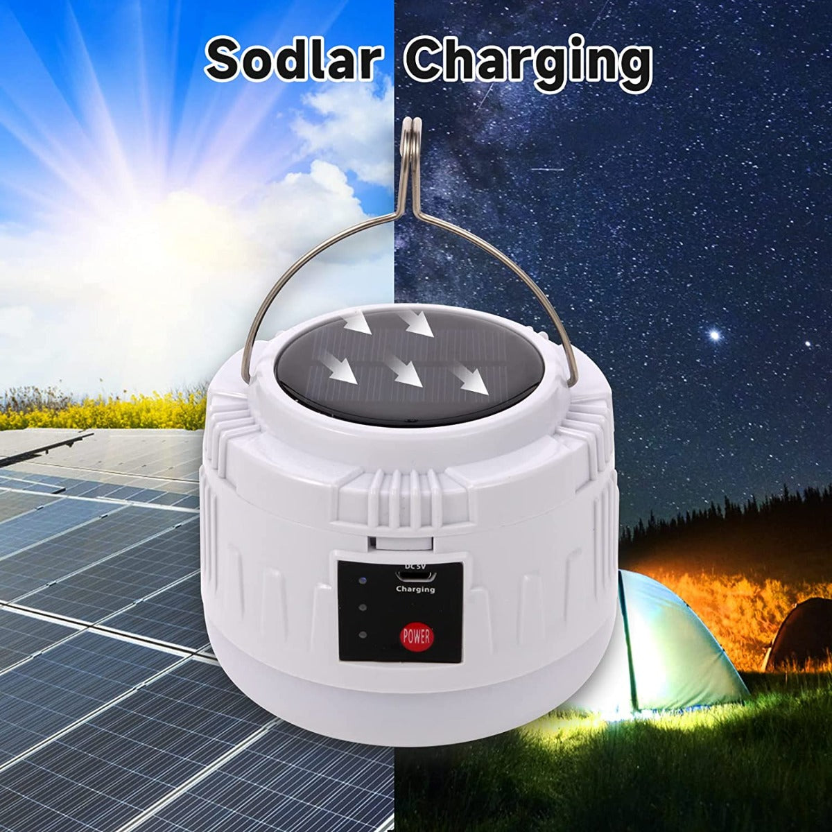 Luce da campeggio e altoparlante Bluetooth ad energia solare XCL50