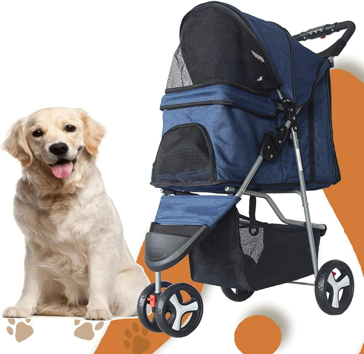 Passeggino per cani passeggino per animali domestici passeggino per cani a tre ruote