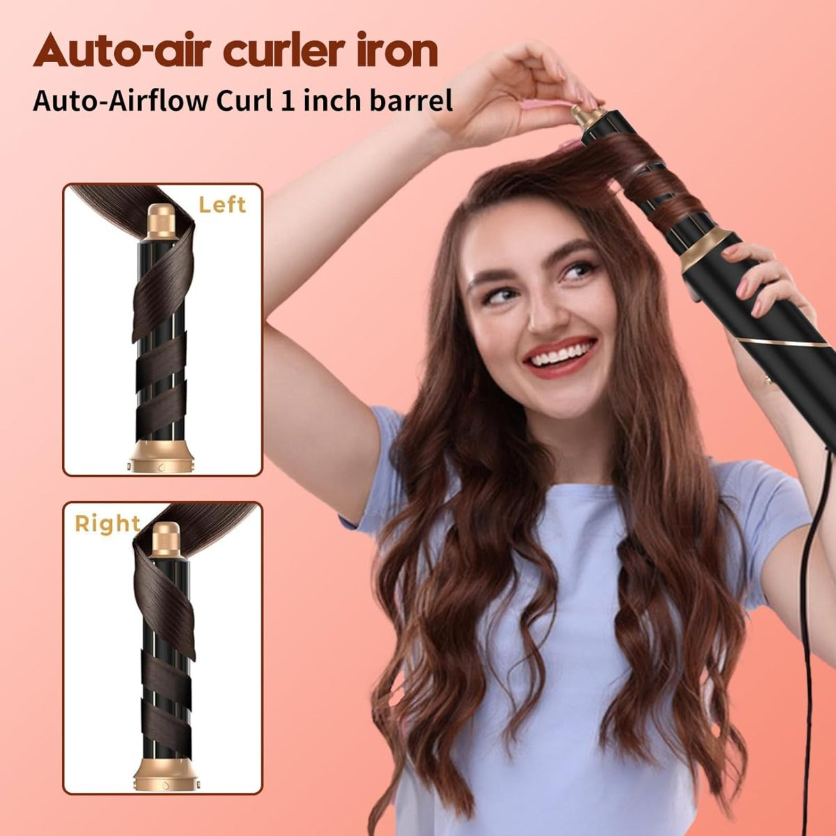 Set Asciugacapelli 6 in 1 con Spazzola ad Aria Calda e Accessori per Styling
