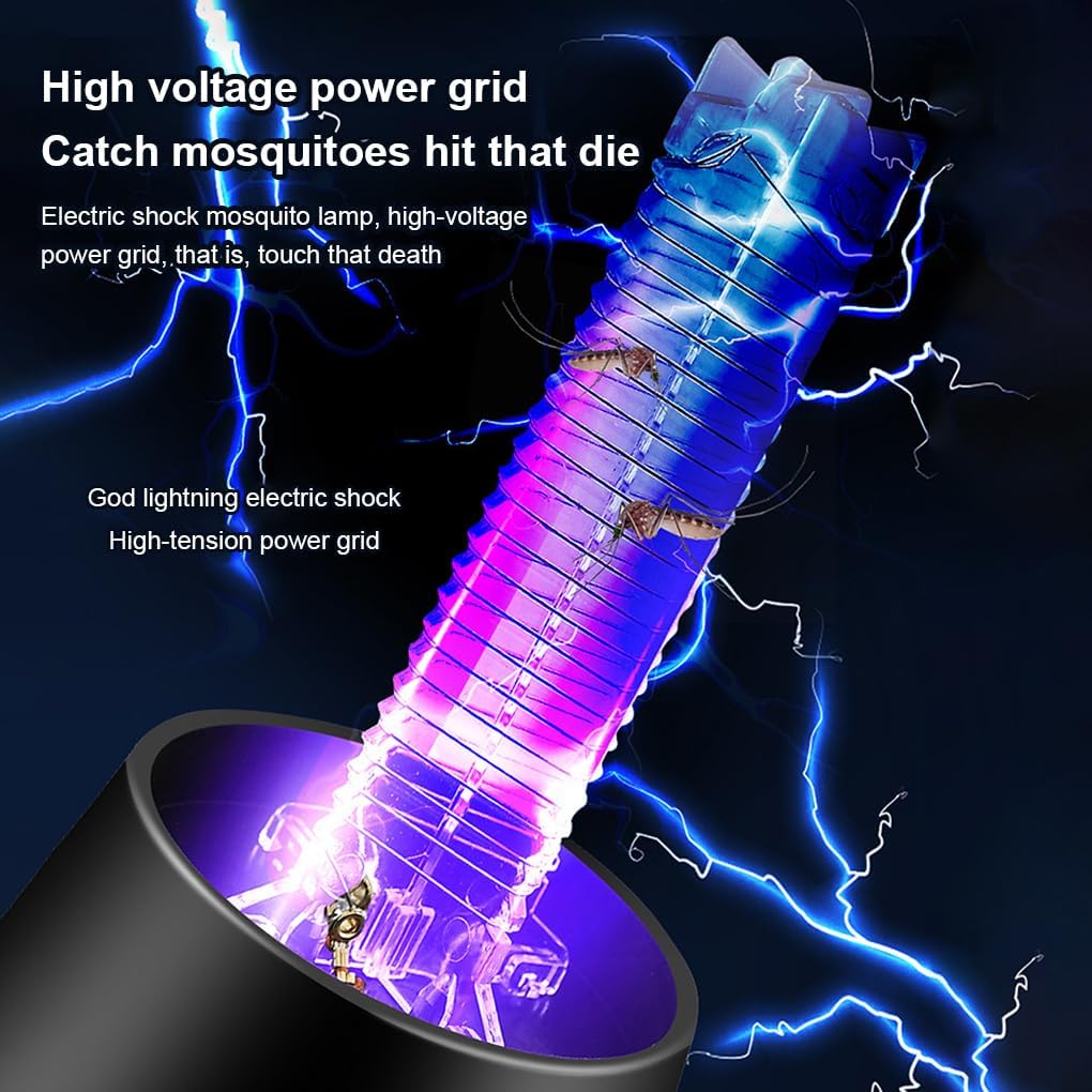 Lampada Zanzariera Elettrica da Parete – Luce UV Antizanzare Portatile con Alta Tensione, Silenziosa e Sicura per Interni ed Esterni