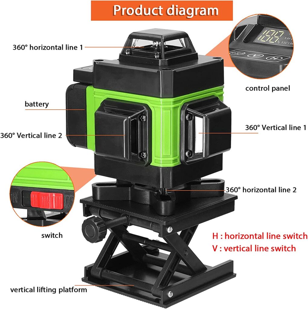 Livella laser professionale  4 x 360°