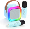 Microfono Karaoke Portatile Wireless Bluetooth 5.0 con Audio HD, Batteria Ricaricabile, Luci LED e Effetti Sonori per Feste Bambini e Adulti