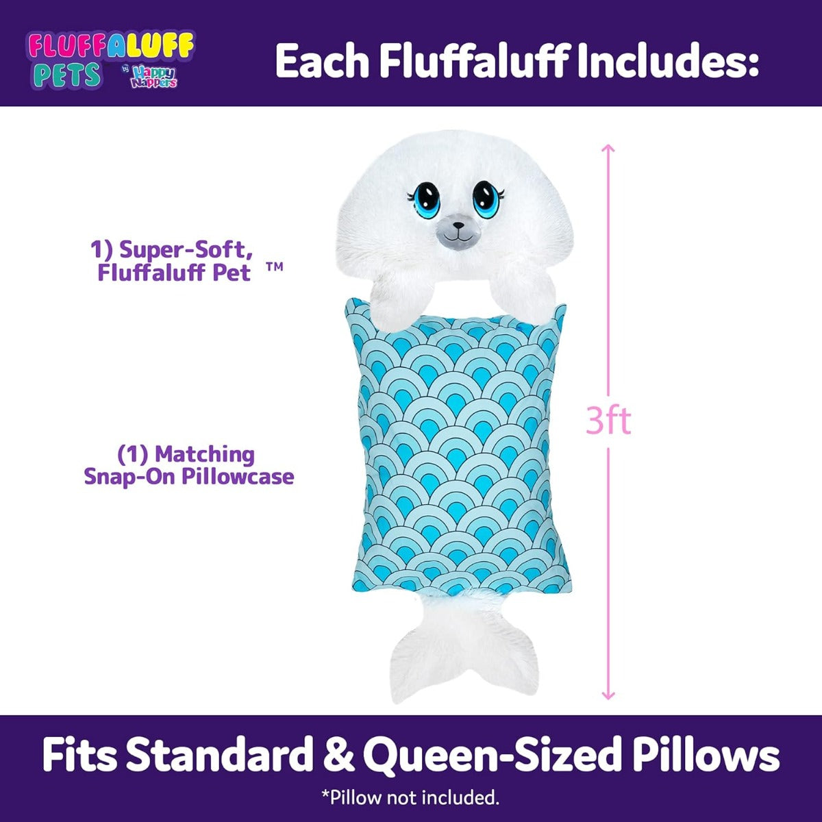 Fluffaluff Pets - Cuscino Giocattolo e Peluche in Uno