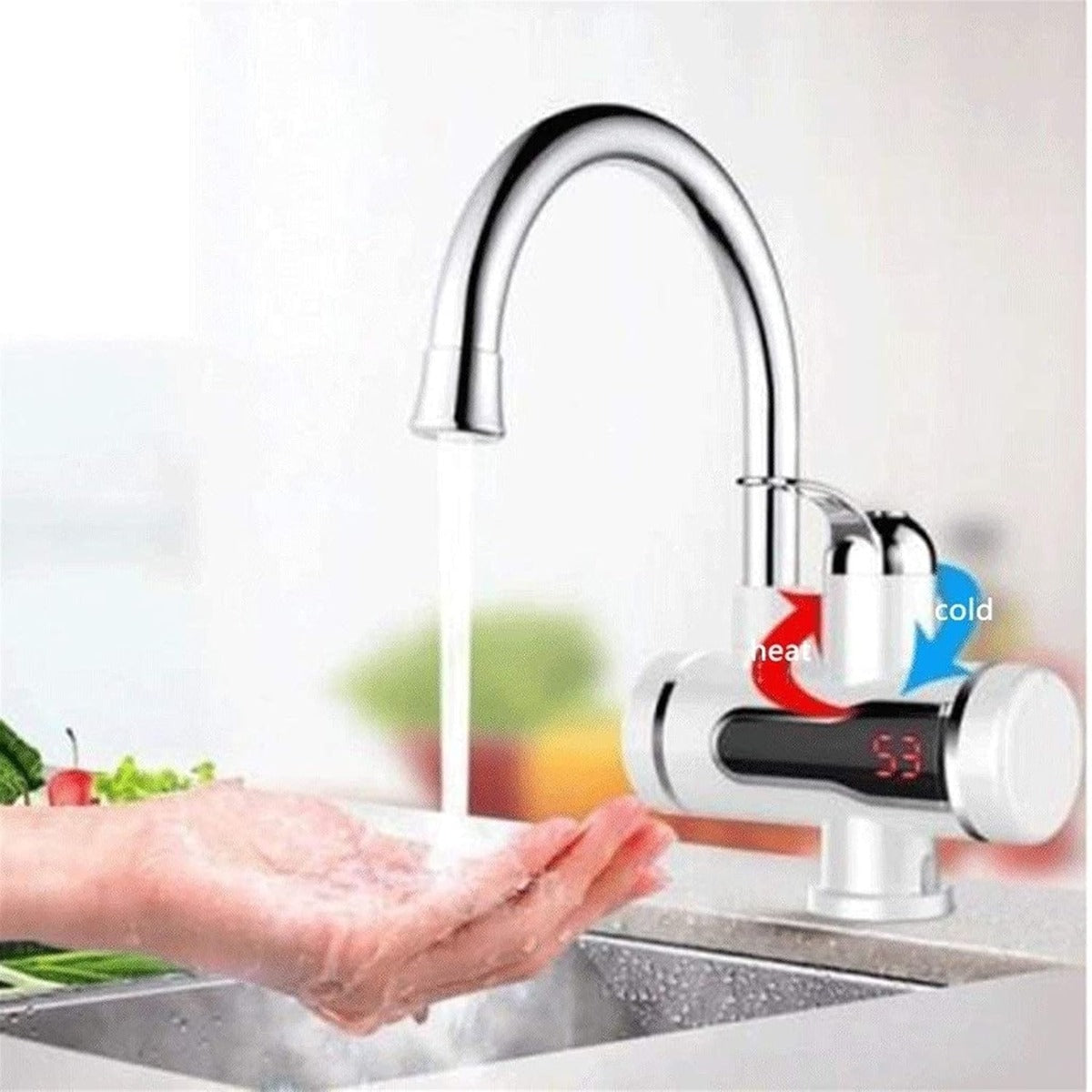 Rubinetto da Cucina Elettrico Istantaneo 3000 W Girevole a 360° – Riscaldatore