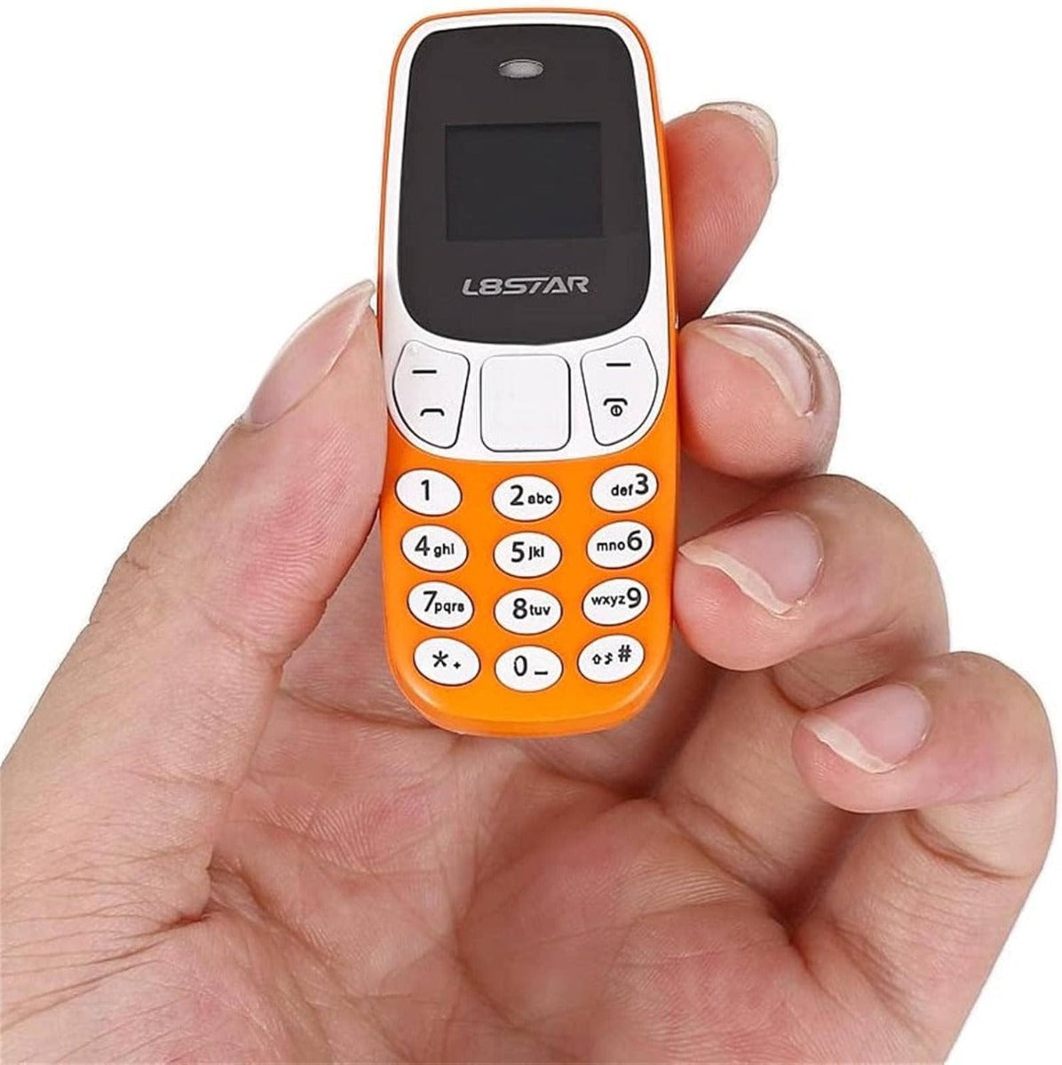 Mini Telefono Cellulare Tascabile L8star BM10 - Dual SIM arancio