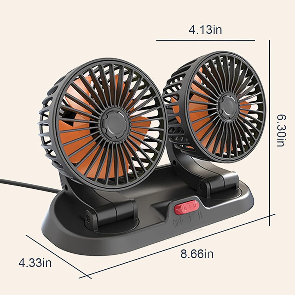 Doppio Ventilatore Per Auto Camion Camper Furgone Regolabile Aria Fresca