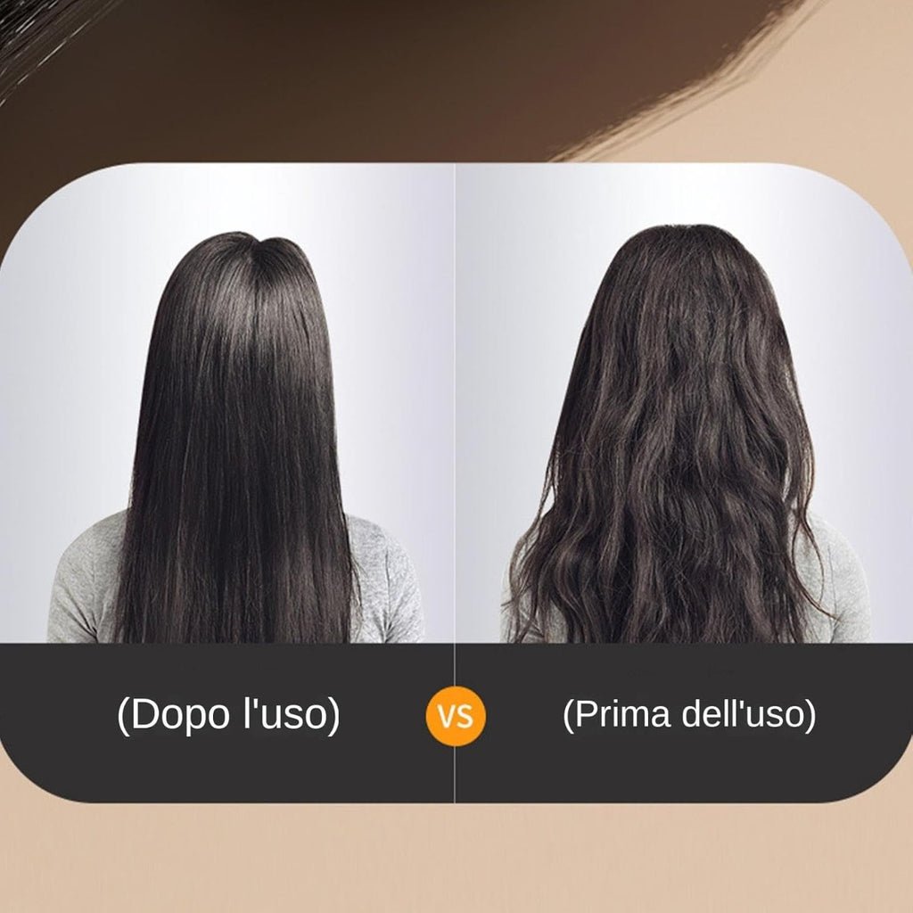 Spazzola per Lisciare i Capelli Senza Fili con Tecnologia Ionica, Pettine Riscaldato Portatile Ricaricabile con 3 Temperature