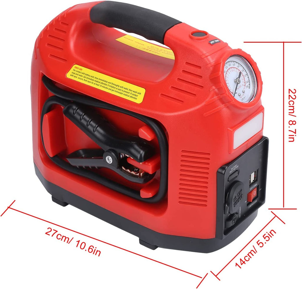 Avviatore istantaneo batteria auto + compressore aria gomme