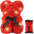 Orsetto di rose con fiocco e led idea regalo san valentino fidanzati