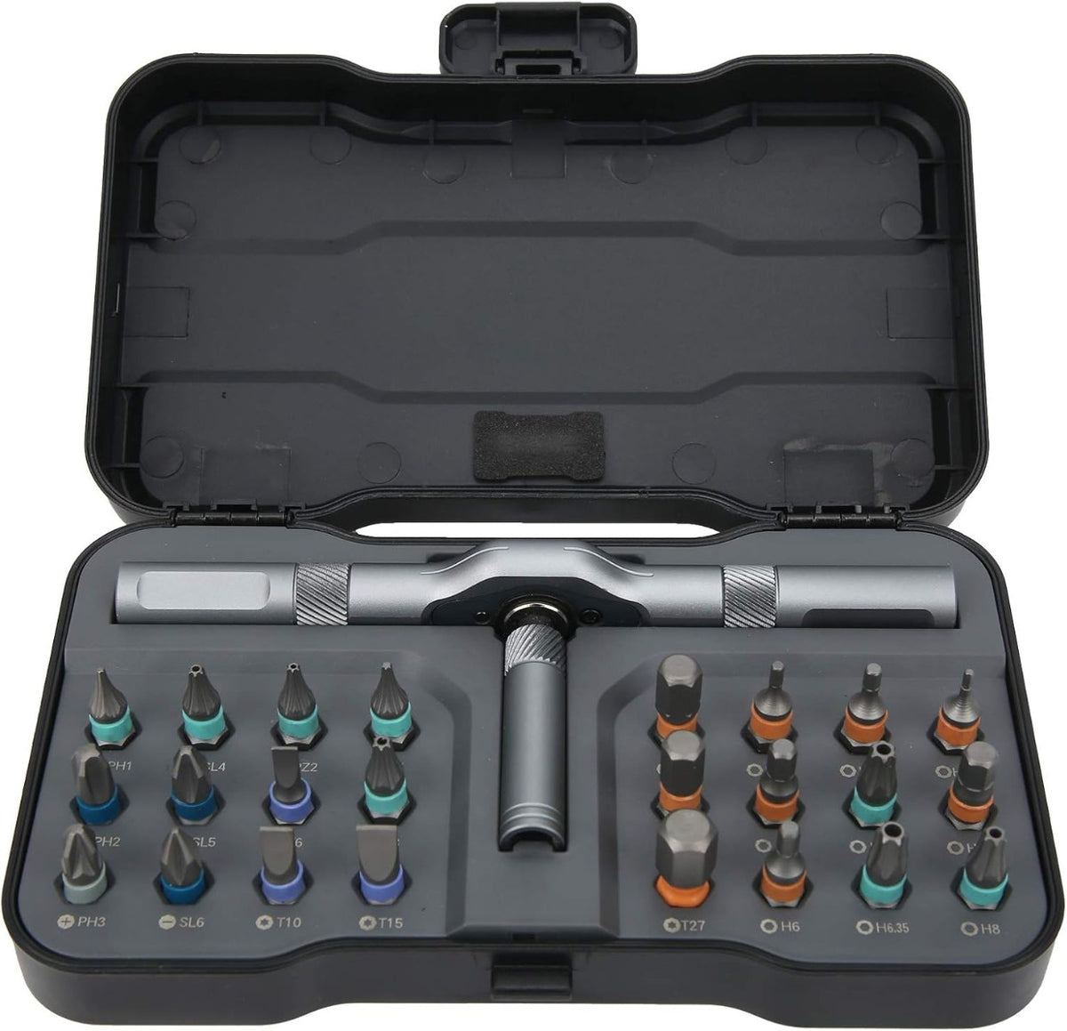 24 in 1 Magnetic Screwdriver Set Cacciaviti Multifunzionale con Manico a Cricchetto Rimovibile