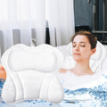 Cuscino Poggiatesta Ergonomico da Vasca 4D – Antiscivolo con 6 Ventose, Traspirante e Lavabile