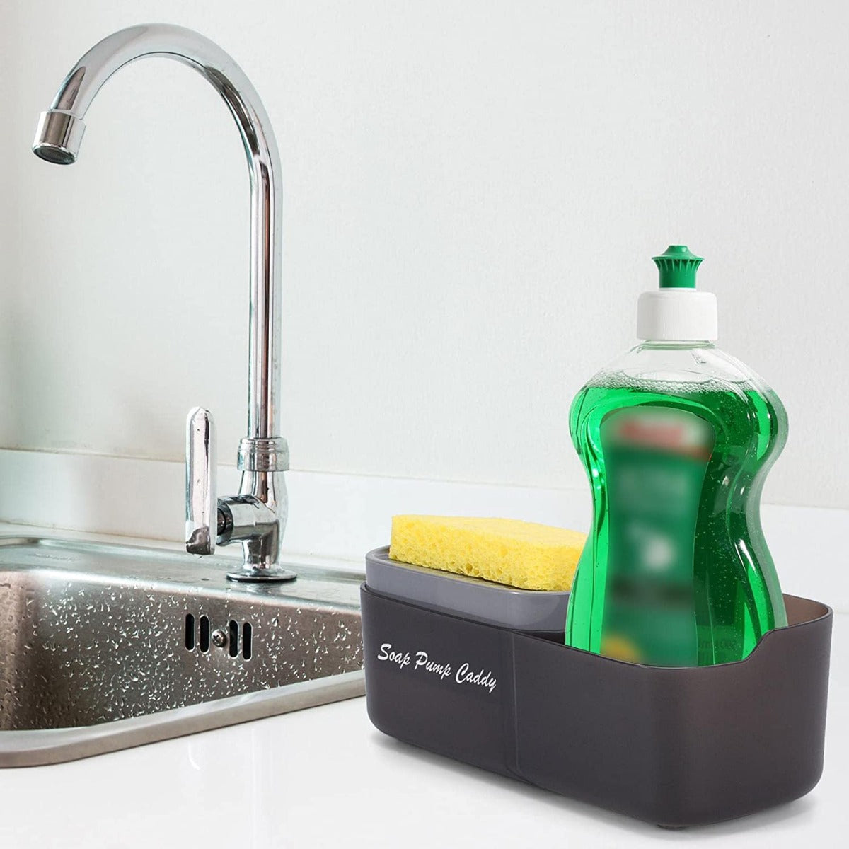 Scatola per sapone liquido in spugna e scolapasta dispenser per sapone per piatti da cucina dispenser per lavello da cucina