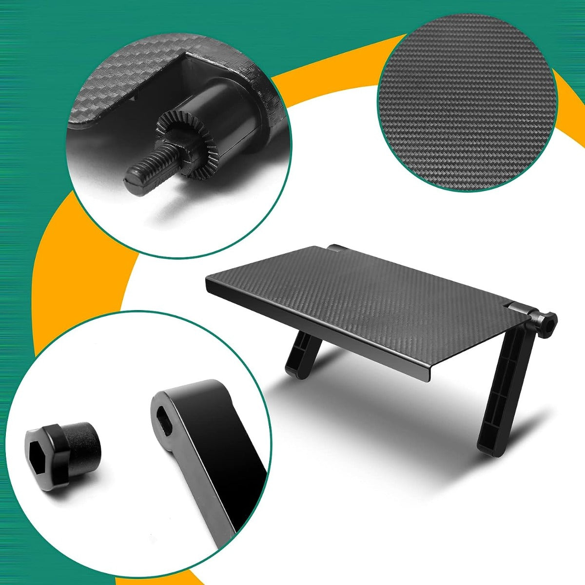 Supporto monitor staffa router pieghevole, 33x16 cm vassoio superiore tv ripiano per decoder tv box regolabile