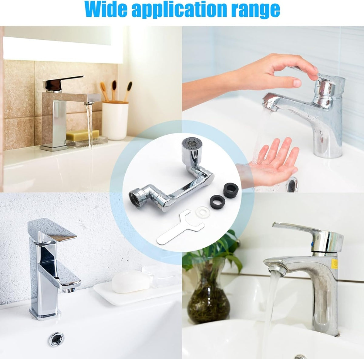 Aeratore per rubinetto ruotabile prolunga rubinetto multifunzione con 2 modalità aeratori rubinetti testina spruzzatore girevole filtro rubinetto antispruzzo per cucina e bagno