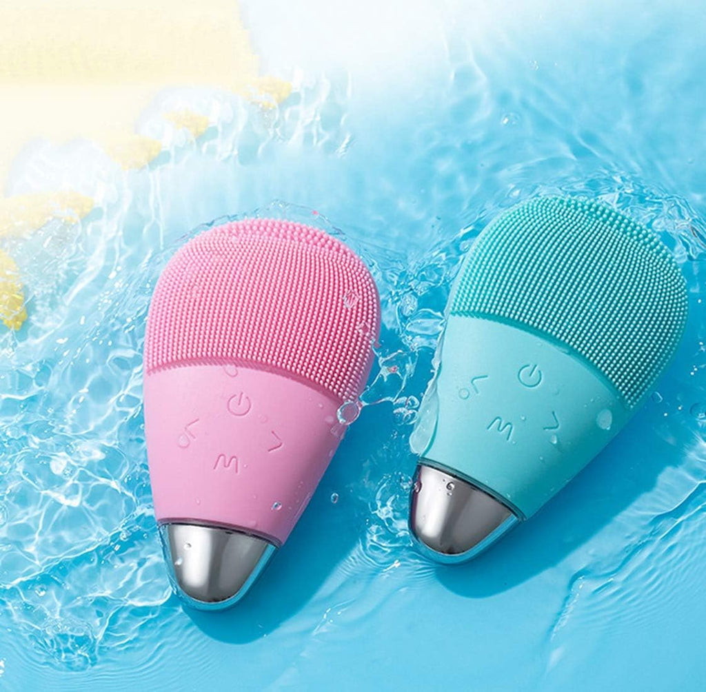 Spazzola per la Pulizia del Viso Elettrica, Scrubber Portatile Impermeabile IPX7, Ricaricabile USB, 5 Modalità di Vibrazione