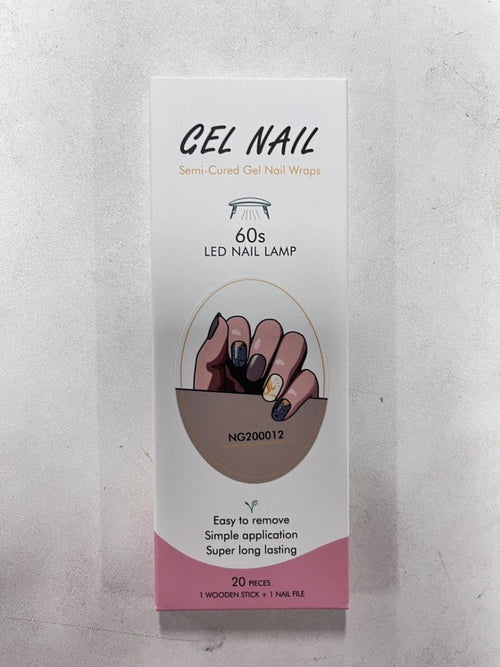 20 Strisce di Adesivi per Smalto in Gel Semipolimerizzato - Autoadesivi per Nail Art con Lima per Unghie e Bastoncino di Legno