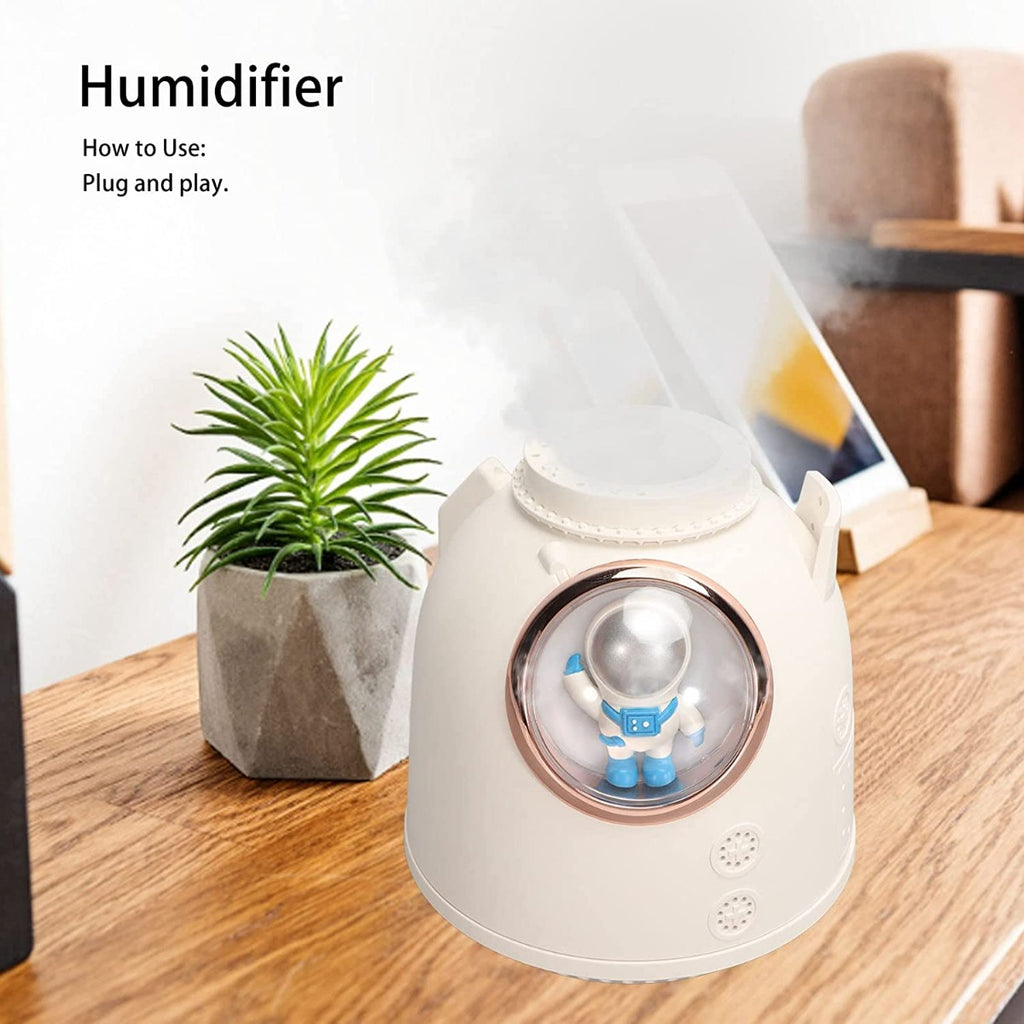 Mini umidificatori colorati e carini con luce notturna a led, umidificatori a nebbia usb da 300ml per camera da letto