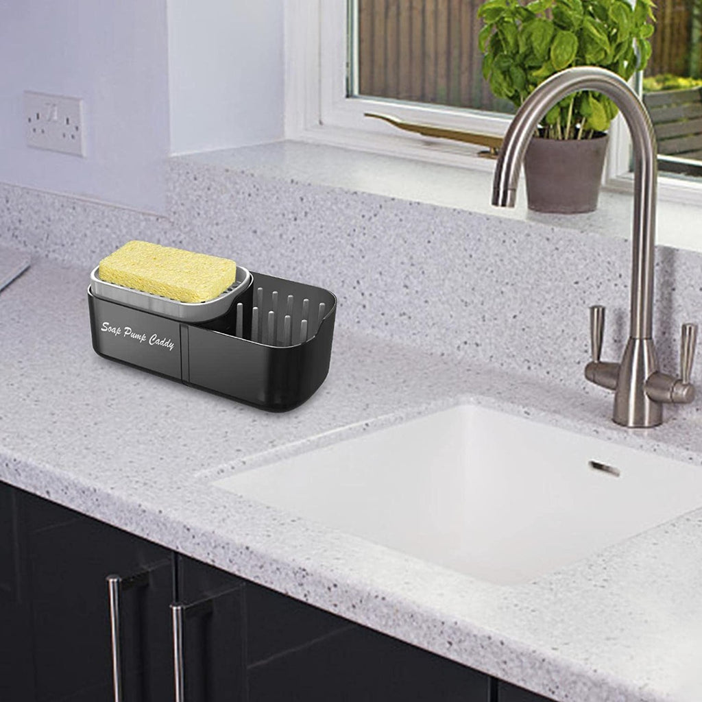 Scatola per sapone liquido in spugna e scolapasta dispenser per sapone per piatti da cucina dispenser per lavello da cucina