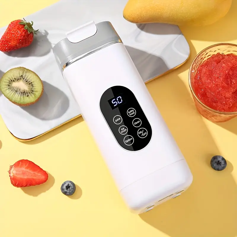 Frullatore Portatile Professionale da 420 ml con 12 Lame in Acciaio Inox, 4 Modalità Intelligenti, Ricarica USB e Isolamento Termico – Ideale per Smoothie, Frullati, Succhi e Uso in Movimento