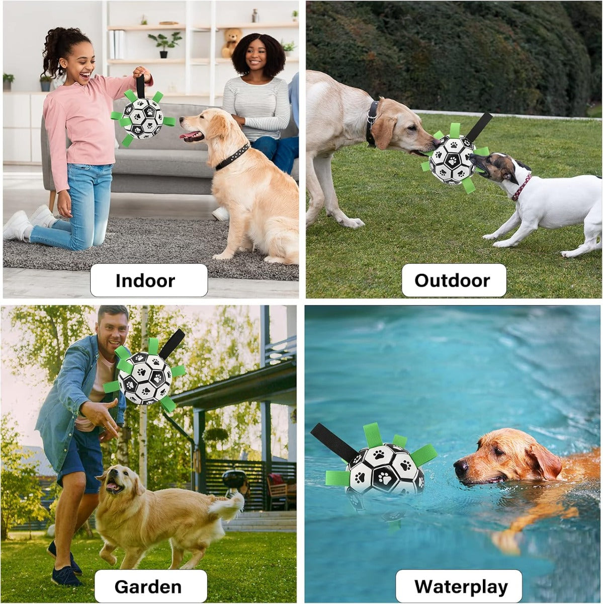 Pallone da Calcio Interattivo per Cani con Linguette (15cm)
