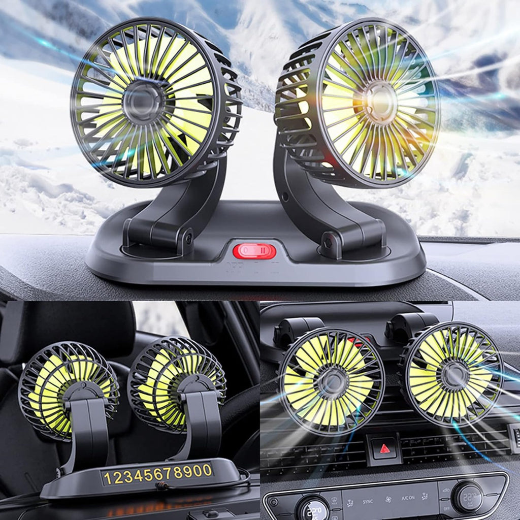 Doppio Ventilatore Per Auto Camion Camper Furgone Regolabile Aria Fresca