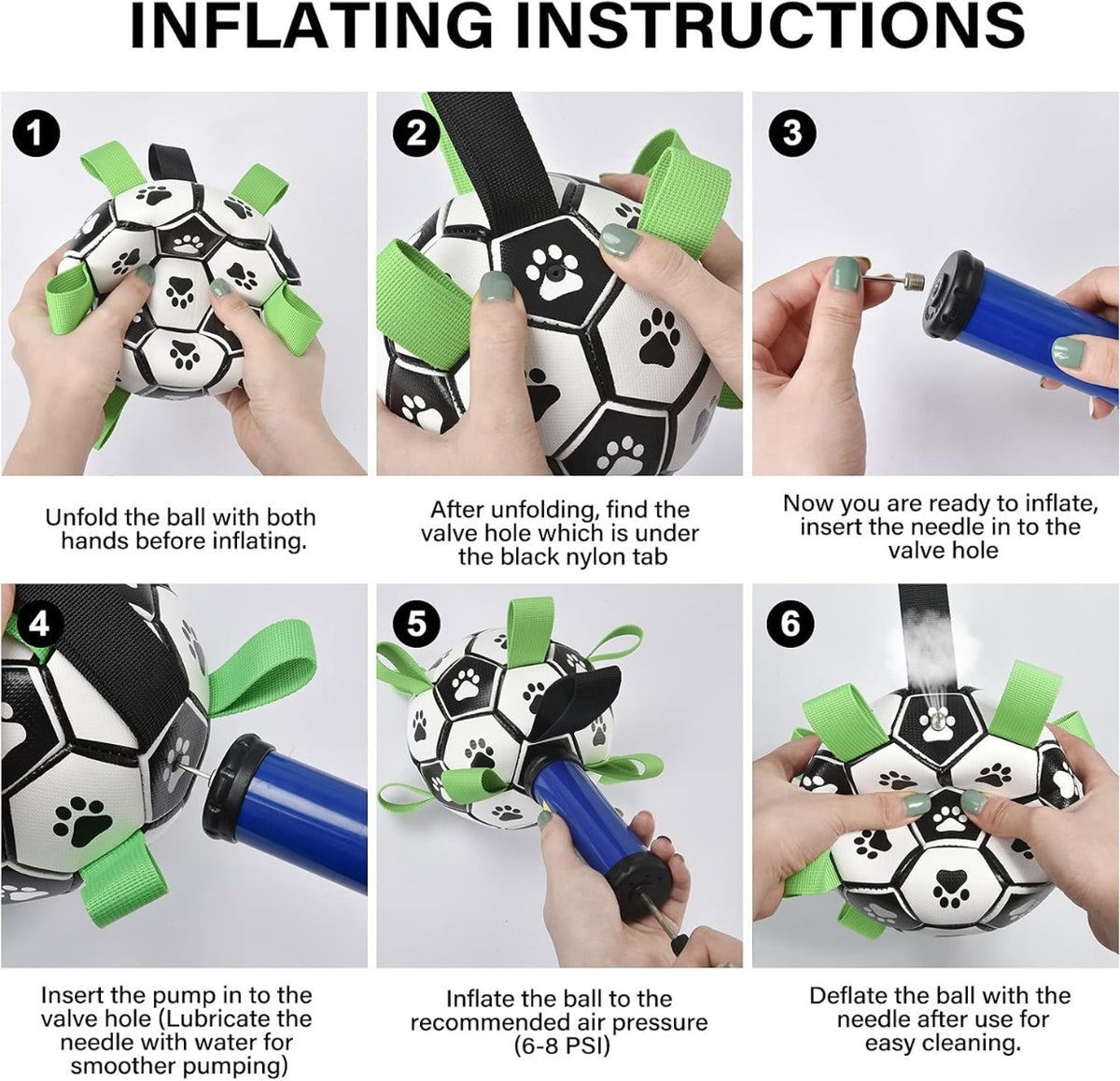 Pallone da Calcio Interattivo per Cani con Linguette (15cm)