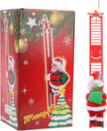 Giocattolo elettrico scala  di babbo natale ornamento per albero di natale decorazione natalizia