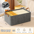 Scatola Portaoggetti in Tessuto Pieghevole con Manici Rinforzati – 20x47x28 cm – Organizer Salvaspazio