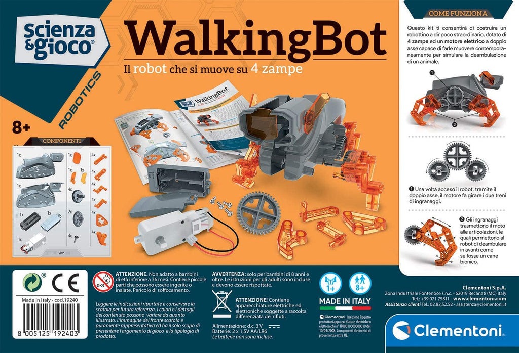 Clementoni scienza e gioco robotics walking Bot robot per bambini kit di robotica