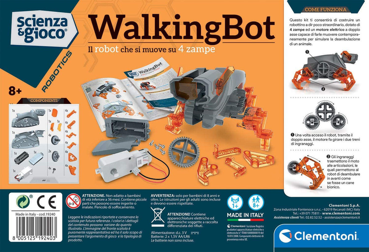 Clementoni scienza e gioco robotics walking Bot robot per bambini kit di robotica
