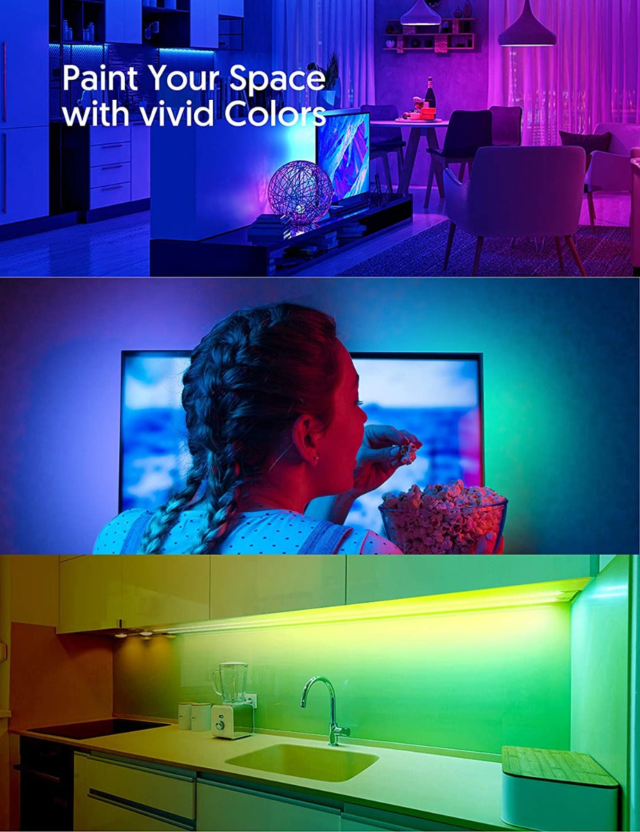 Kit Tv Striscia Strip Led Usb Rgb 5V Per Retroilluminazione 2Mt 3 Mt 5Mt