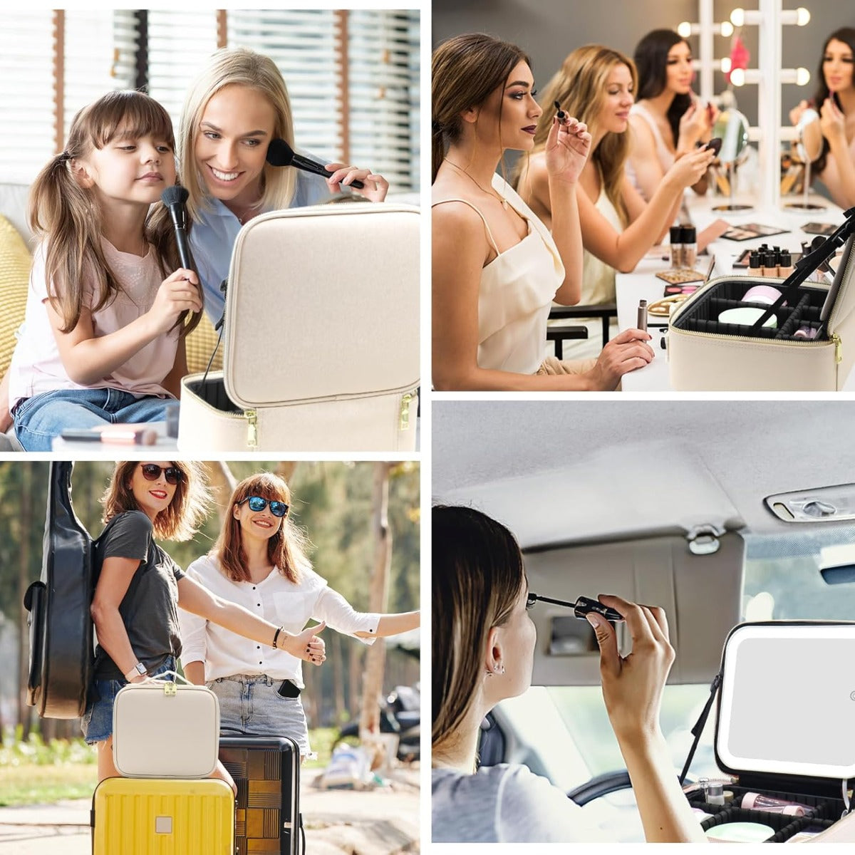 Beauty Case da Viaggio con Specchio Illuminato a LED