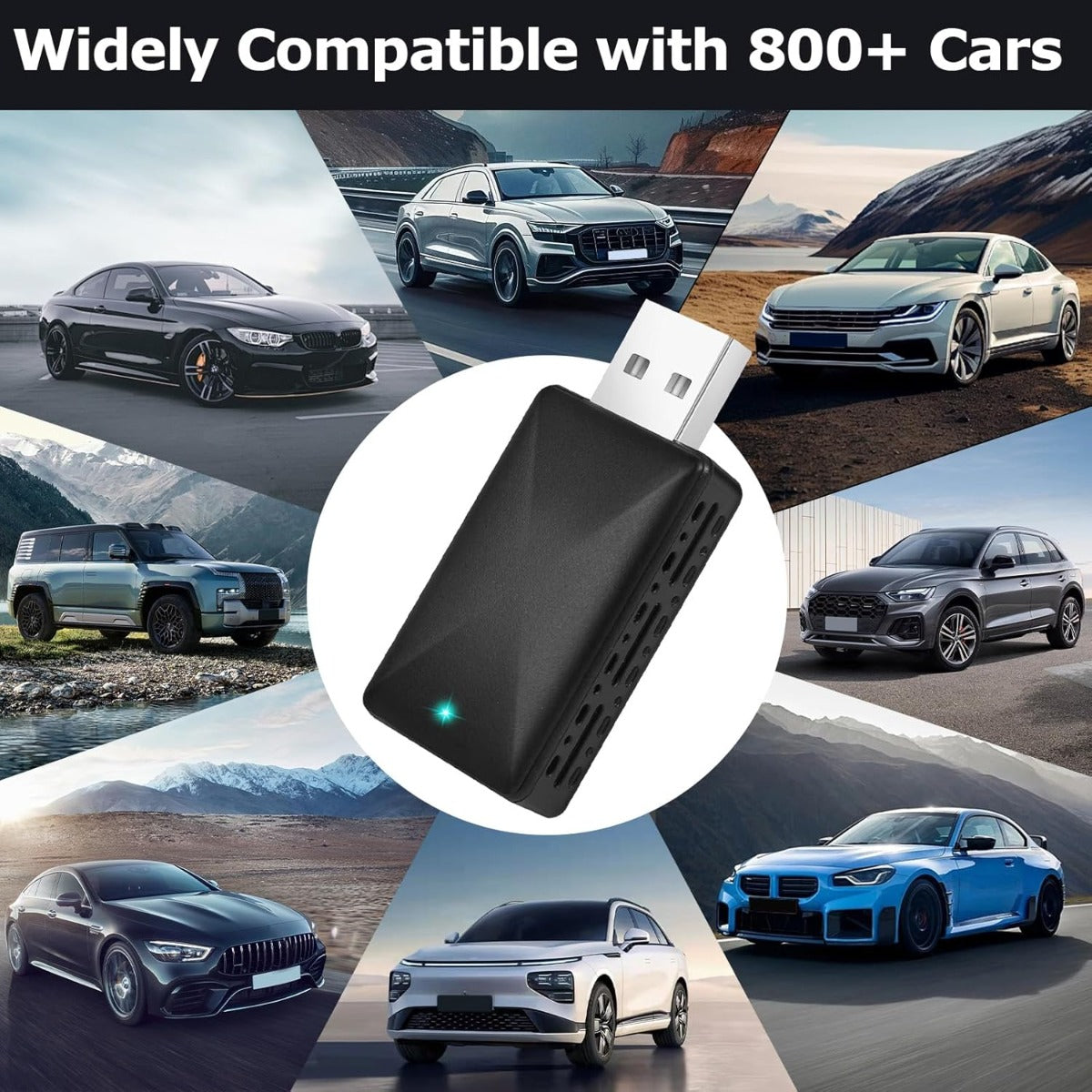 Adattatore Wireless 2 in 1 per Android Auto e Apple Carplay