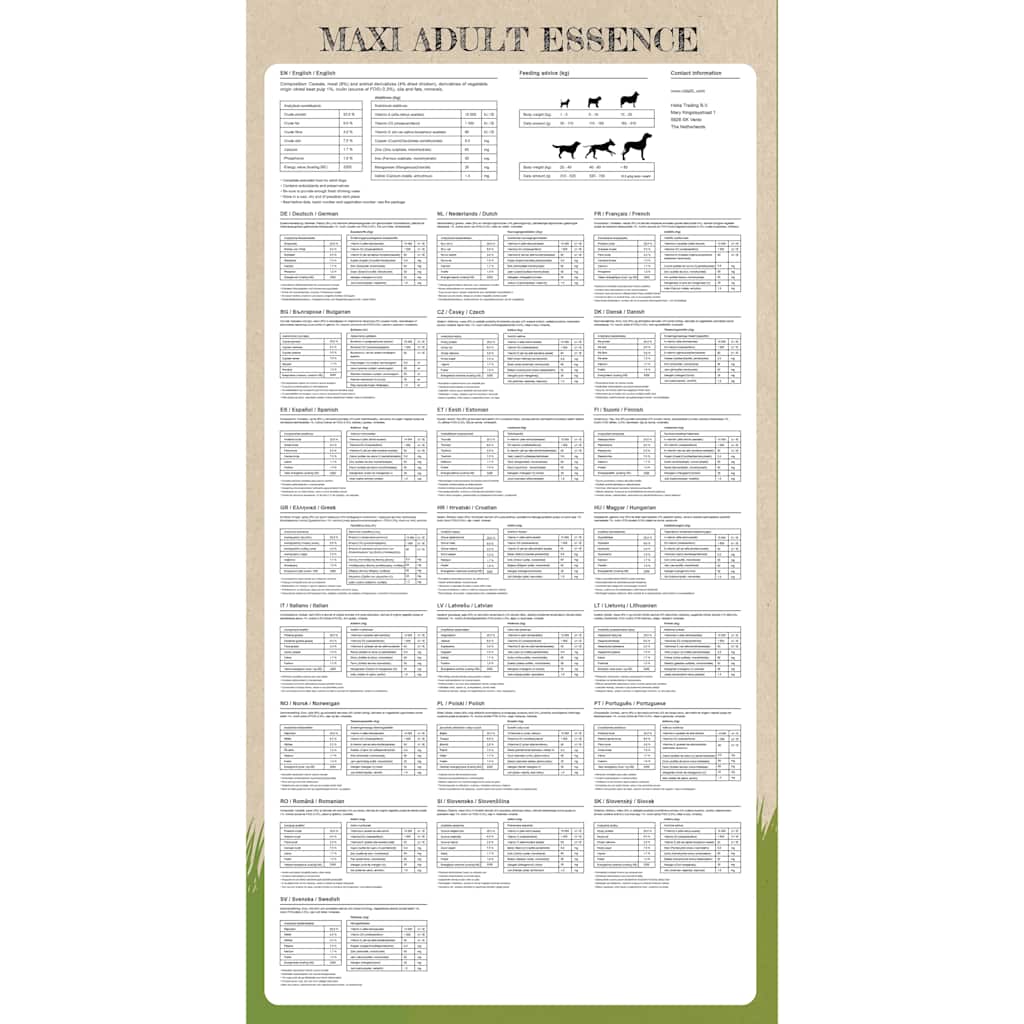 Cibo Premium Cani Maxi Adult Essence Beef & Chicken (2 x 15 kg)