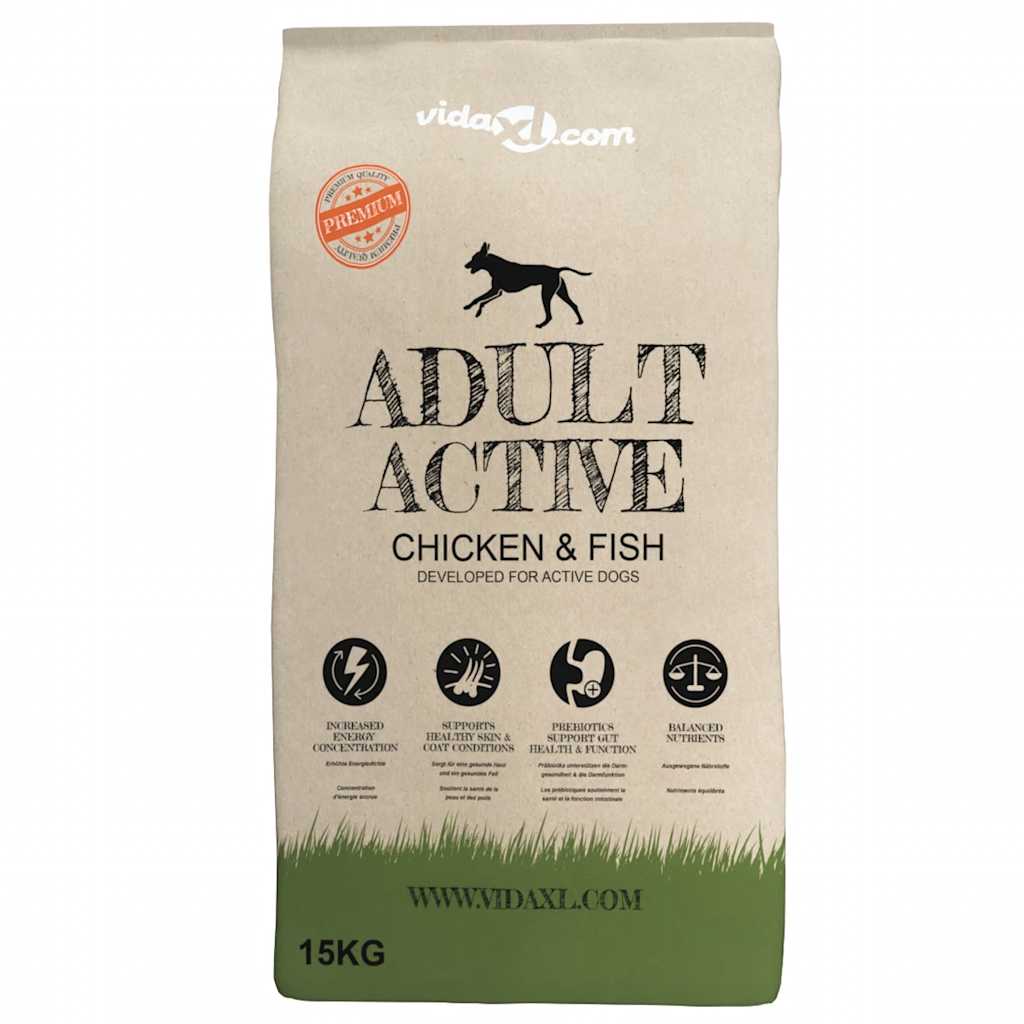 Cibo Secco Cani Premium Adult Active Chicken & Fish (2 x 15 kg)