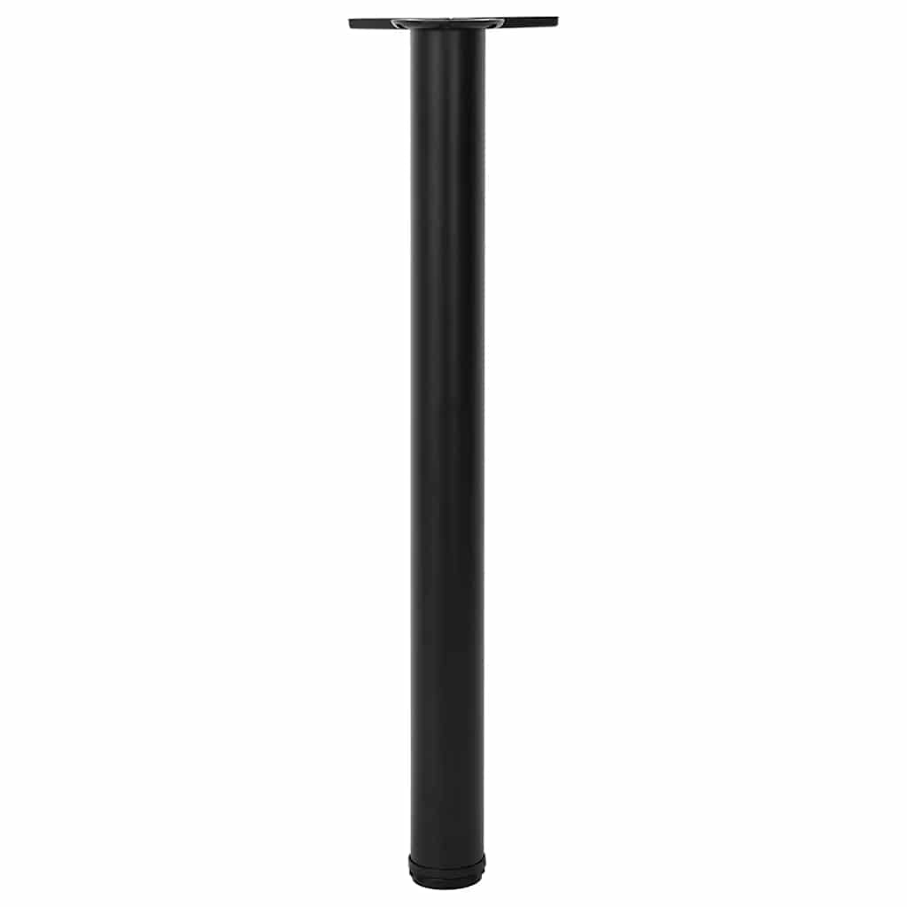Set Gambe per Tavolo 4 pz Nere Regolabili in Altezza 710 mm