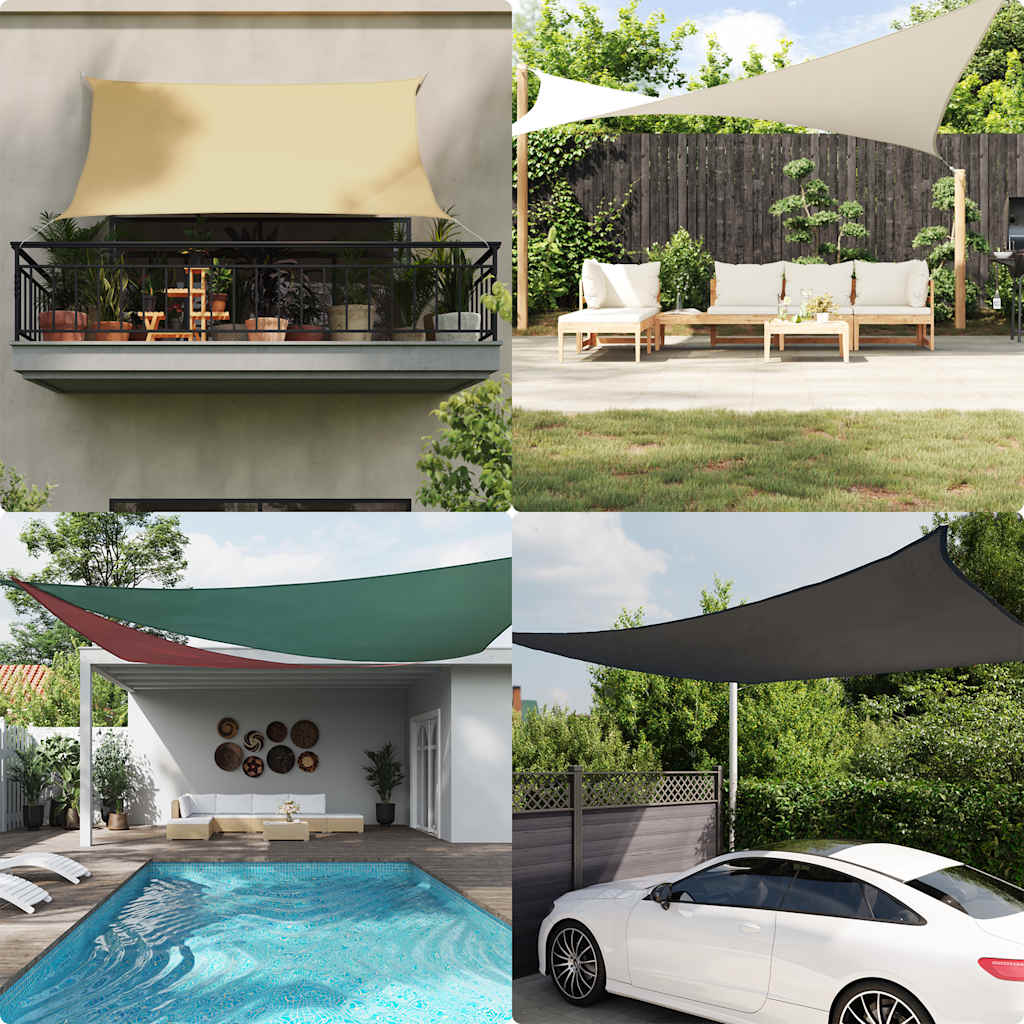 Parasole a Vela Oxford Rettangolare 4x6 m Antracite
