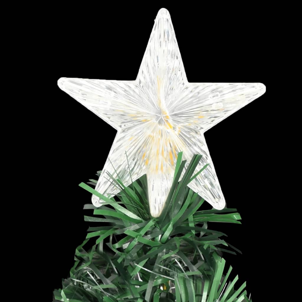 Albero di Natale Preilluminato con Supporto e LED 180 cm Fibra Ottica