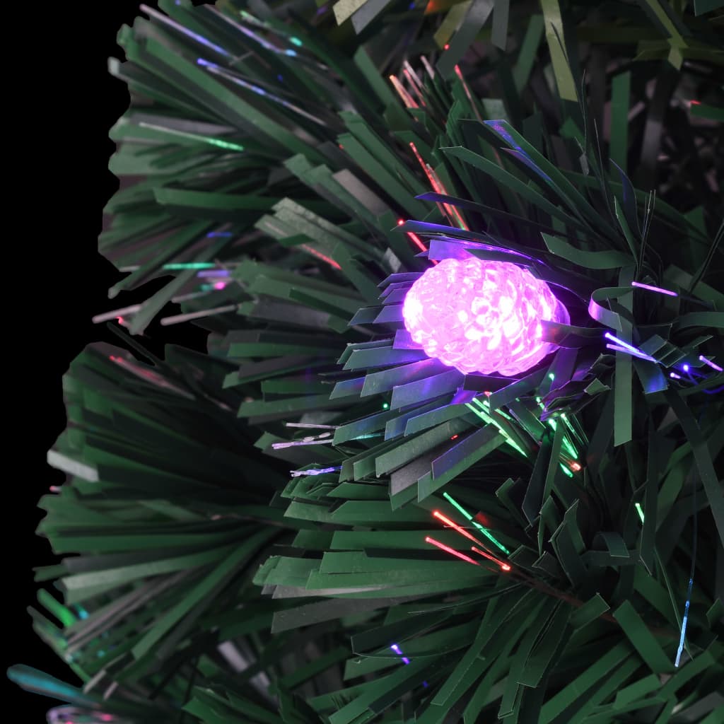 Albero di Natale Preilluminato con Supporto e LED 180 cm Fibra Ottica