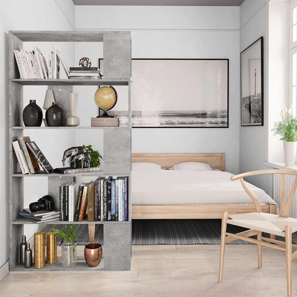 Libreria/Divisorio Grigio Cemento 80x24x159cm