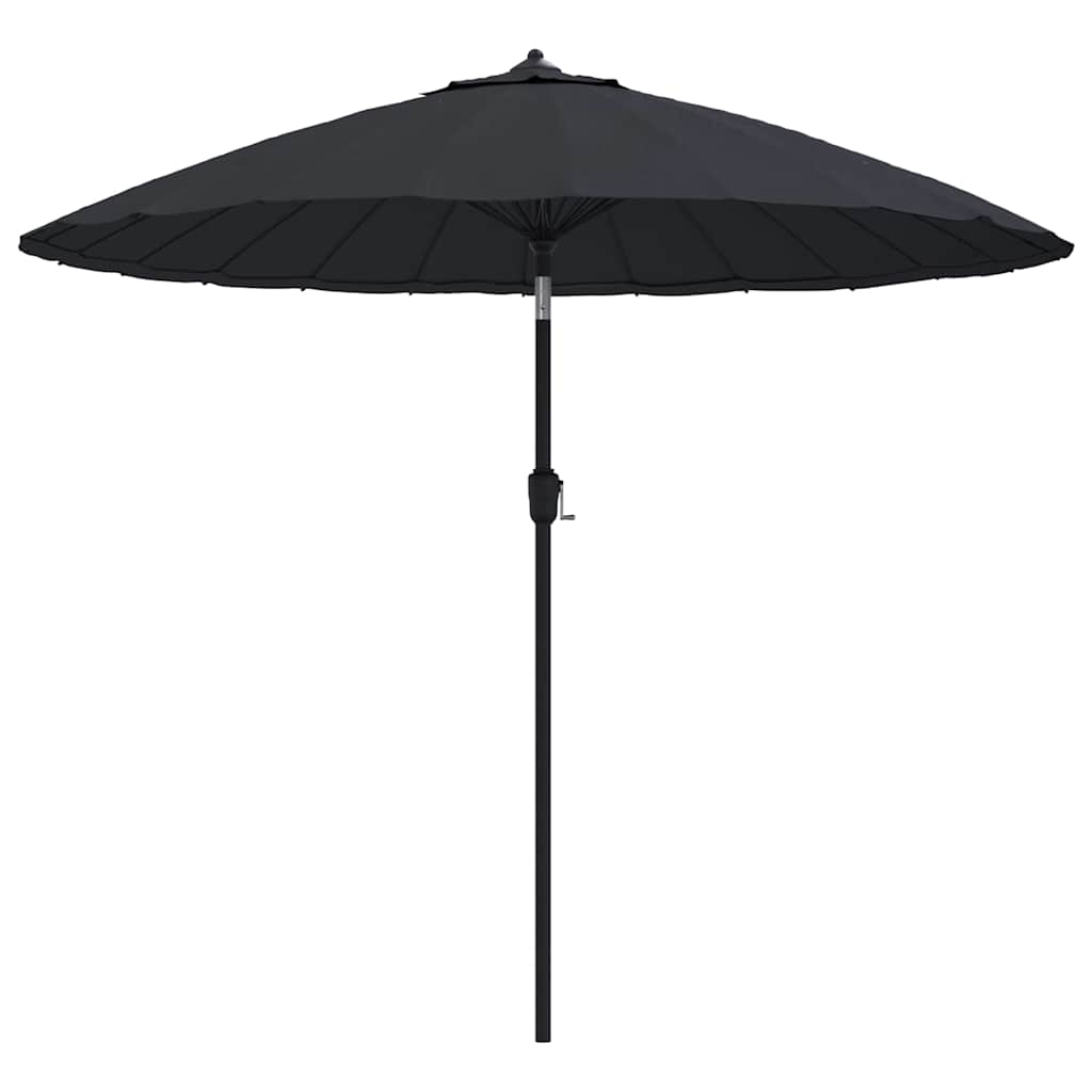 Ombrellone da Giardino con Palo in Alluminio 250 cm Nero