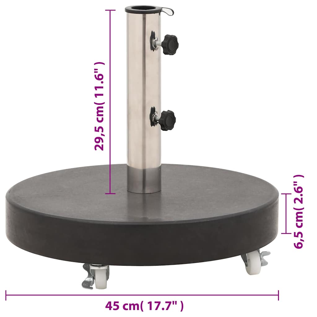 Base per Ombrellone in Granito 30 kg Circolare Nera