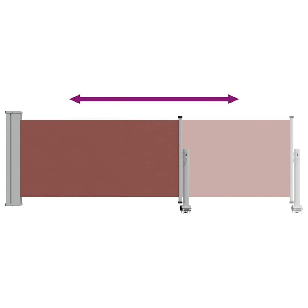 Tenda Laterale Retrattile per Patio 80x300 cm Marrone