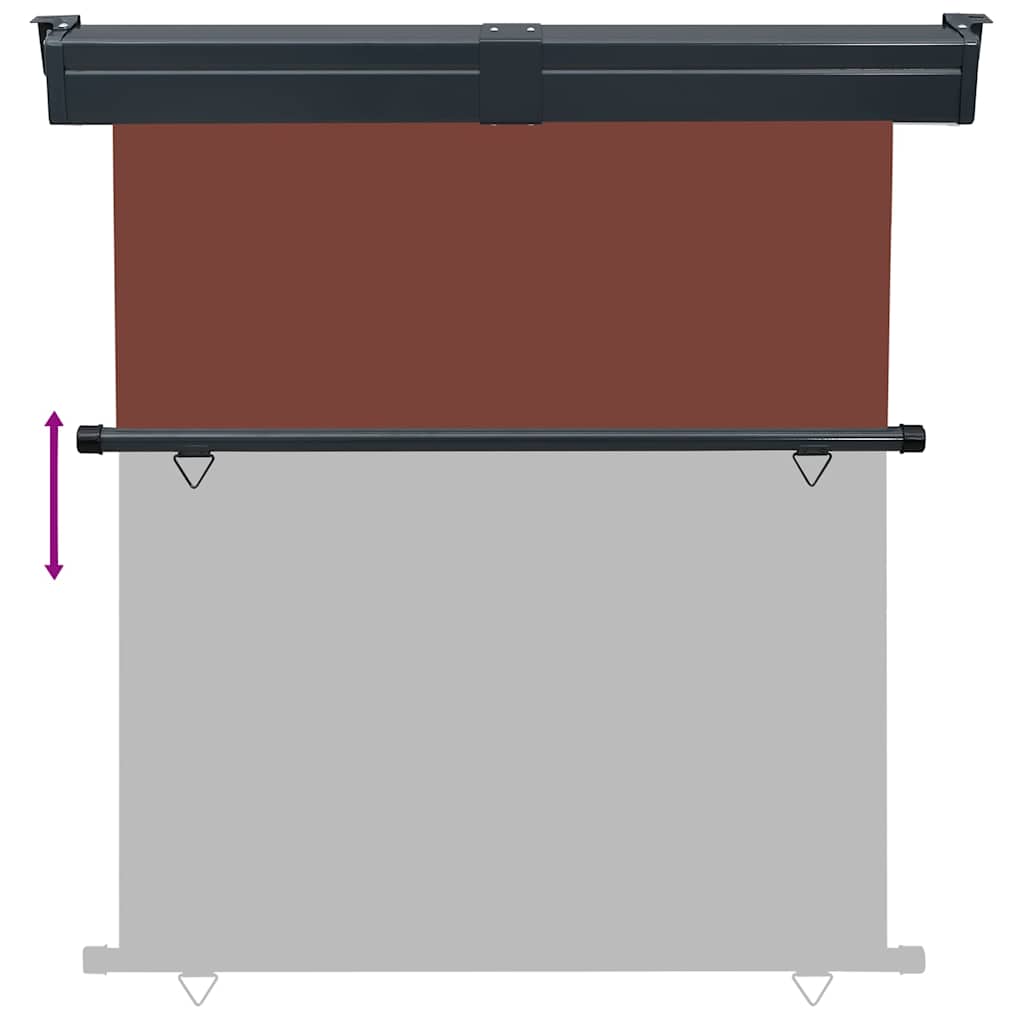 Tendalino Laterale per Balcone 165x250 cm Marrone