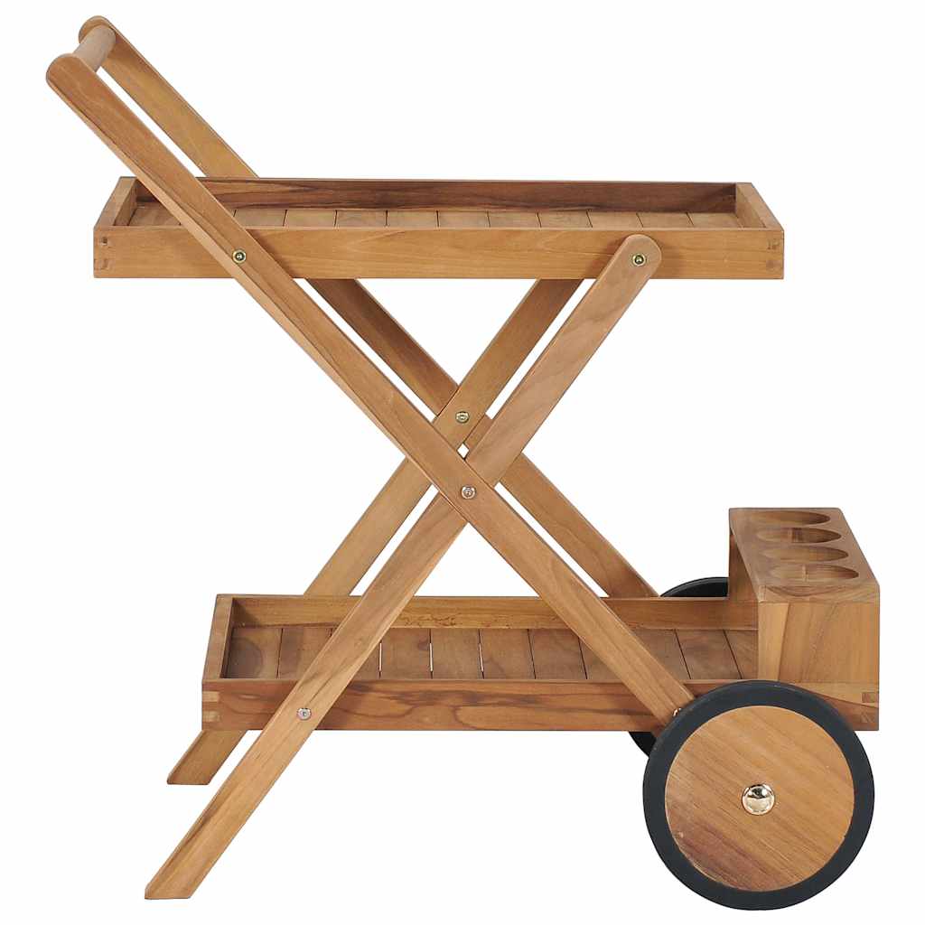 Carrello da Tè in Legno Massello di Teak