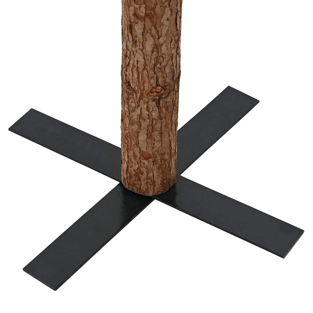 Albero di Natale Sottile con Legno Vero e Neve Verde 180 cm