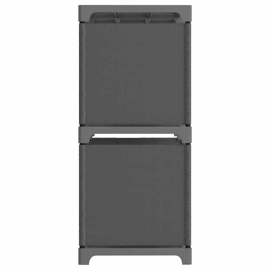 Mobile per 4 Scatole a Cubo Grigio 69x30x72,5 cm in Tessuto