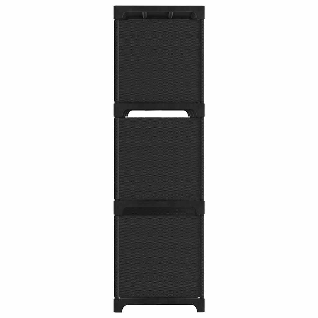 Mobile per 9 Scatole a Cubo Nero 103x30x107,5 cm in Tessuto